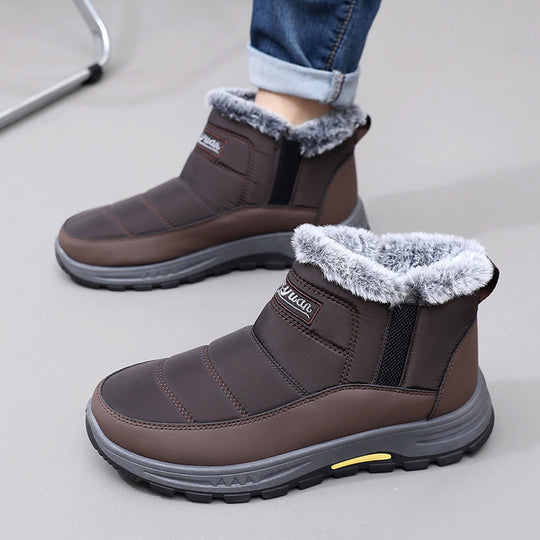 Gefütterte Herren-Winterstiefel, mittelhoher Schaft