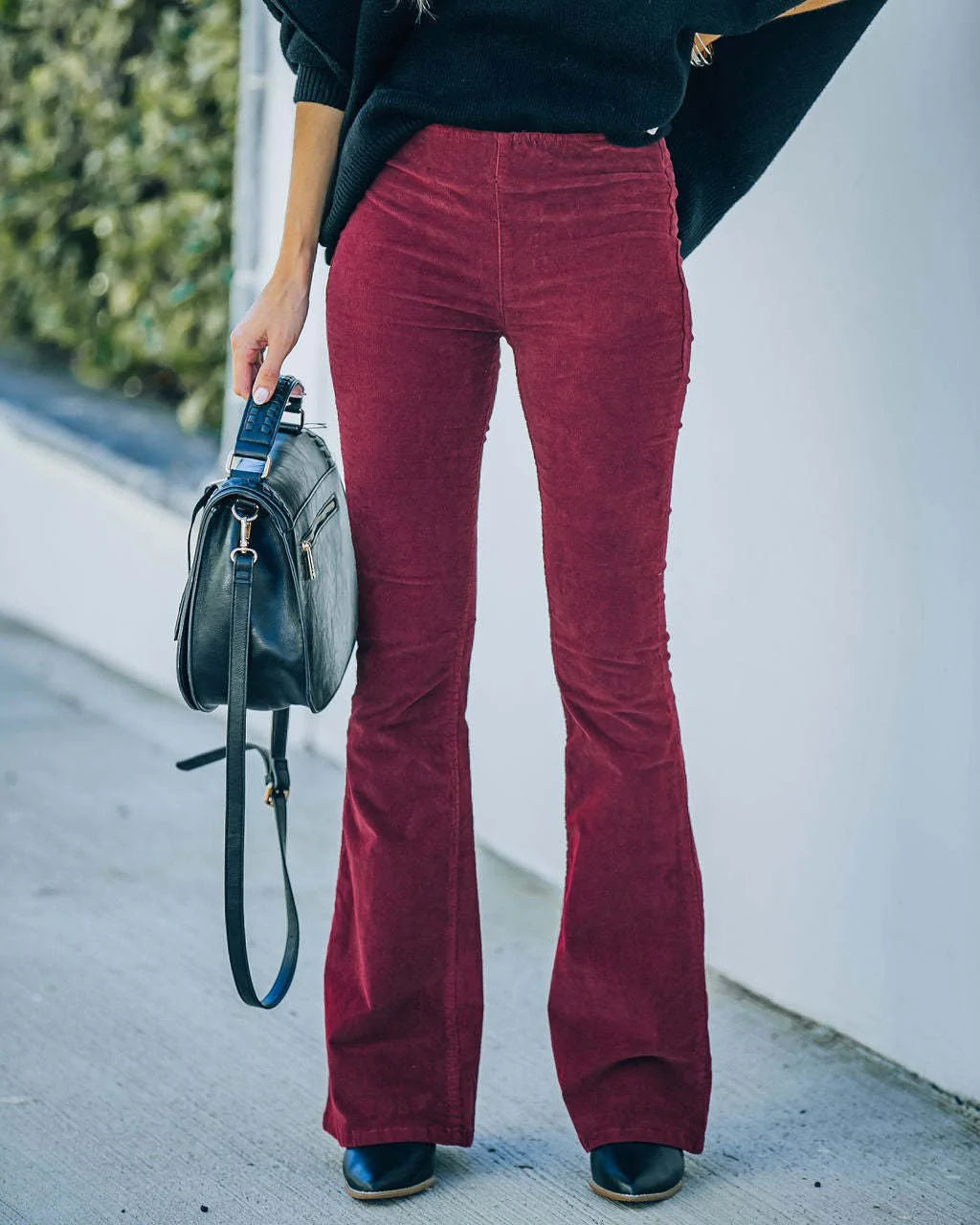 Nord Taschen Damen Cord-Schlaghose mit hohem Bund
