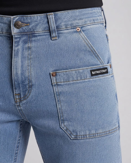 Herren Modische Slim-Fit Jeans Nord Taschen