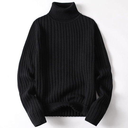 Herren-Rollkragenpullover, schmal geschnitten, gefüttert