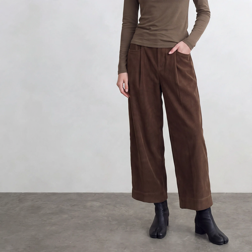 Klassische Cord-Culotte mit Gummibund