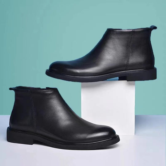 Herren Chelsea-Stiefel, europäischer Stil, rund