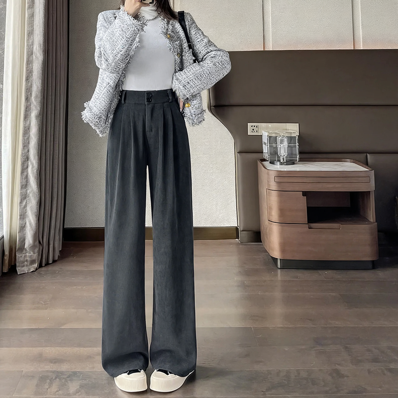 Damen-Cordhose im Business-Stil, gefüttert