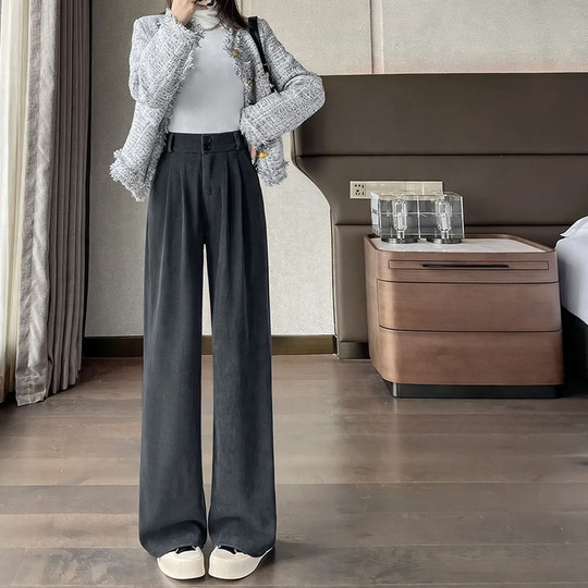 Damen-Cordhose im Business-Stil, gefüttert