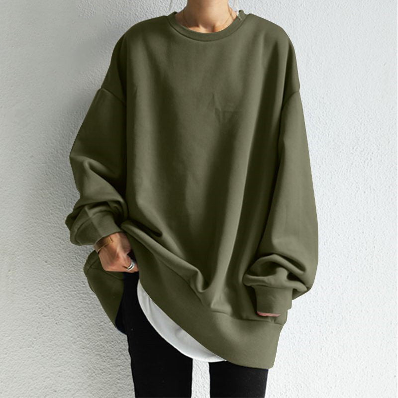 Lockerer Rundhals-Pullover