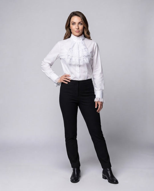 Damen Rüschbluse mit eleganten Ärmelaufschlägen Nord Taschen