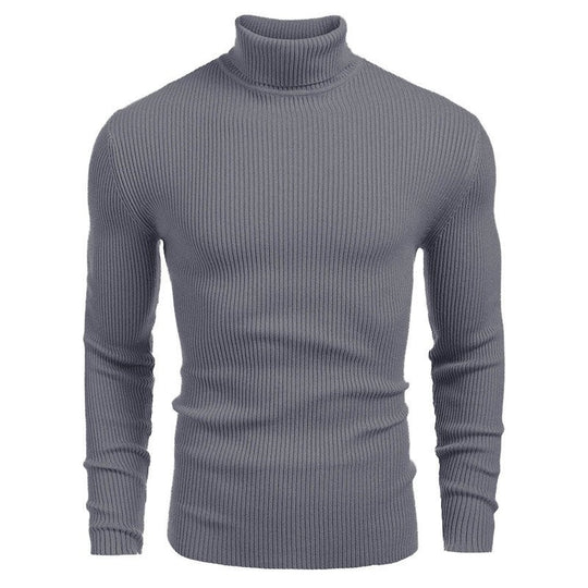 Herren-Rollkragenpullover, Langarm, Strick