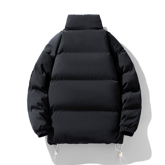 Gefütterte Herren-Winterjacke mit Stehkragen, große Größen