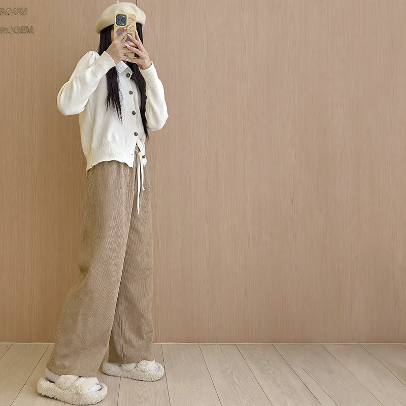 Lässige Cord-Hose mit Kordelzug