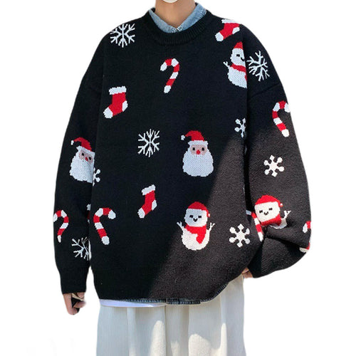 Weihnachtlicher Strickpullover für Herren, festliches Muster