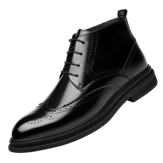 Herren-Chelsea-Boots im Brogue-Stil mit Reißverschluss
