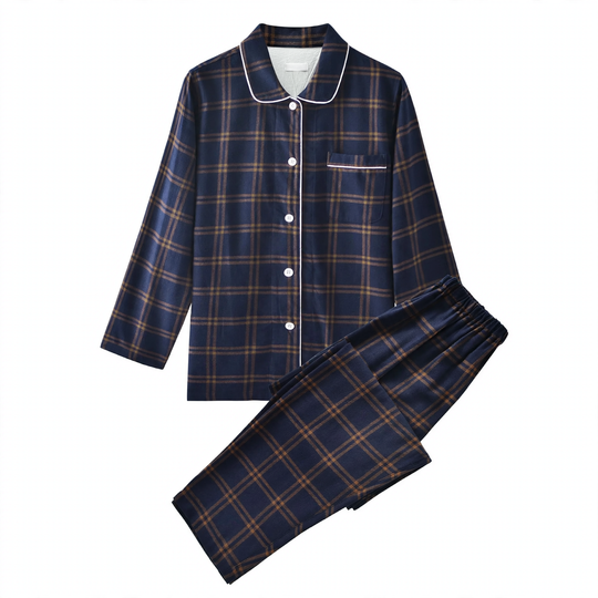 Flanell-Schlafanzug-Set für Damen und Herren