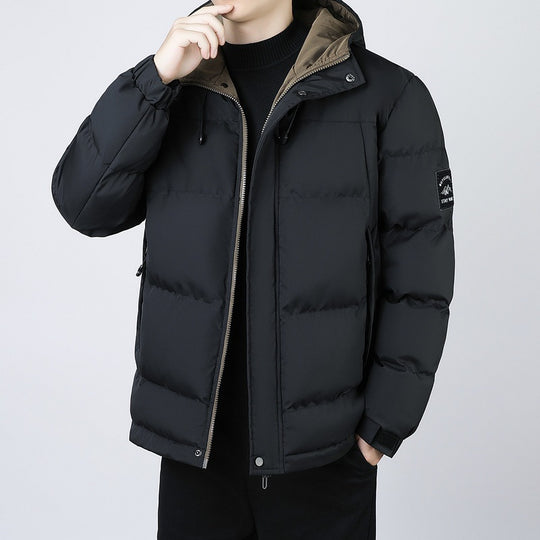 Unisex Steppjacke, Stehkragen, gefüttert, winddicht