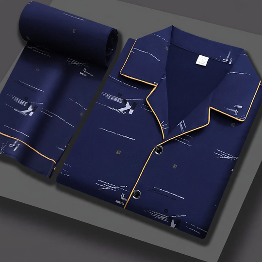 Herren-Pyjama-Set, 100% Baumwolle, vielseitig tragbar