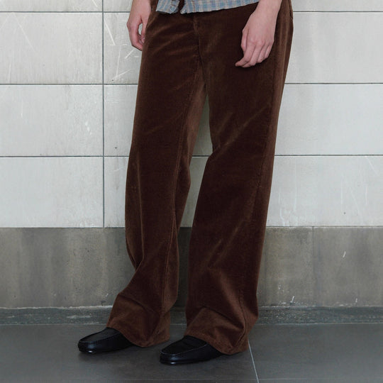 Damen-Cordhose, hoch tailliert, gerader Schnitt