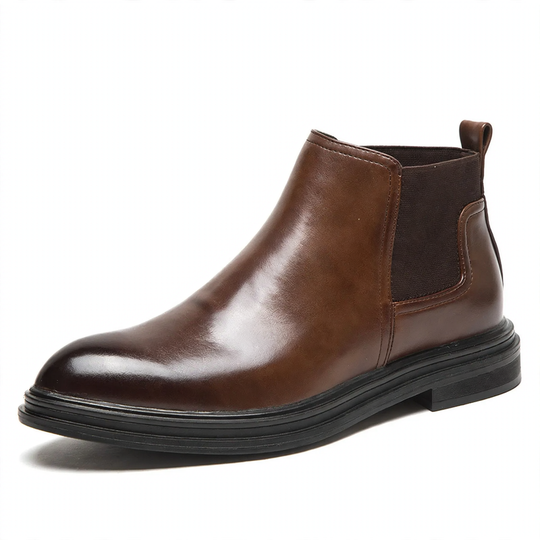 Herren-Chelsea-Stiefel, spitz zulaufend, gefüttert