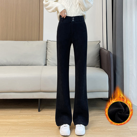 Damen-Cordhose mit leichtem Schlag, gefüttert