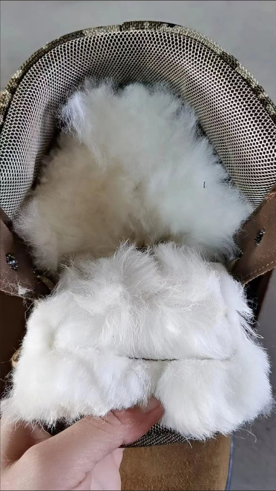 Winter-Stiefel aus Rindsleder mit Wollfutter und Stahlkappe