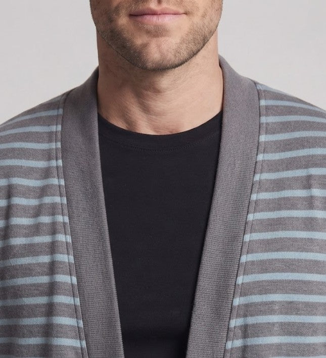 Herren Oversized Strickcardigan mit Druckknöpfen und kimonoähnlichem Kragen Nord Taschen