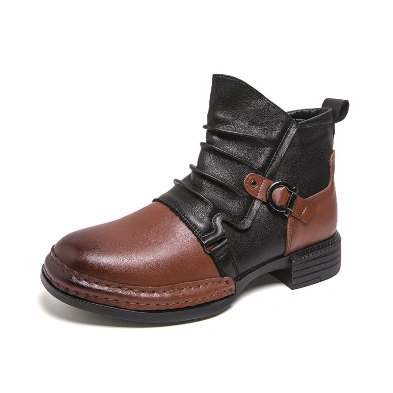 Herren-Stiefeletten im Cowboy-Stil, Kunstleder, elegant