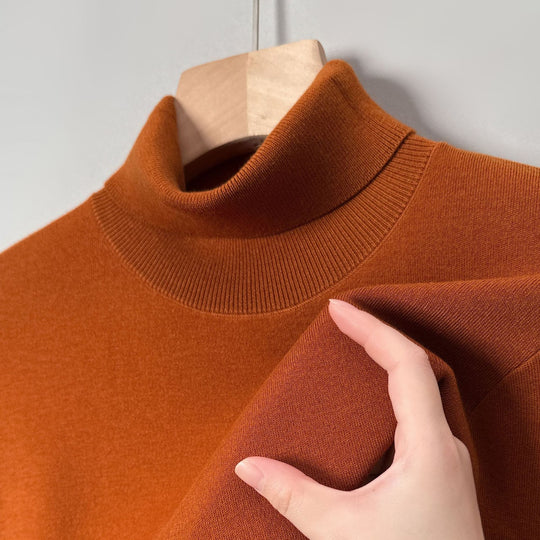Herren-Wollpullover, Rollkragen, extra warm