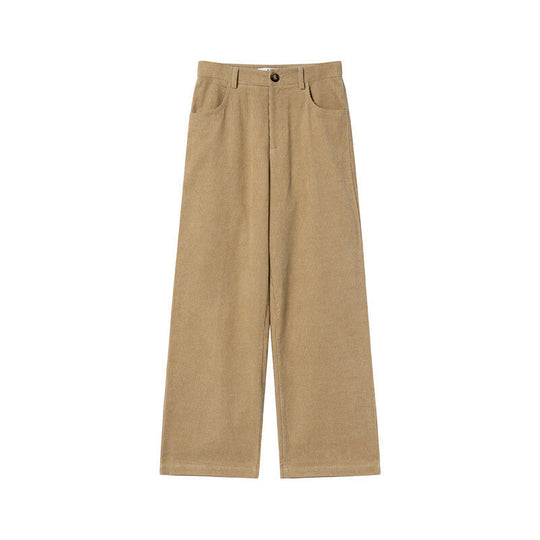 Damen-Cordhose mit Stickerei und hohem Bund