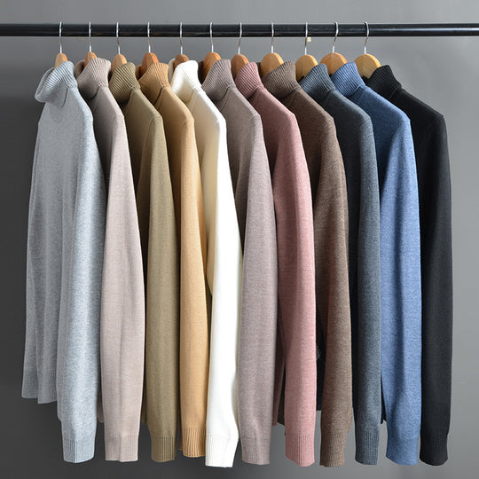 Herren-Rollkragenpullover, schmal geschnitten, 400g