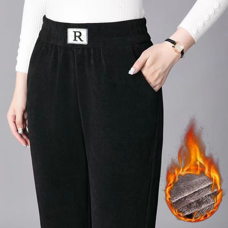 Cord-Hose für Damen, Karottenform, gefüttert