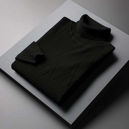 Herren-Rollkragenpullover, gefüttert, warm