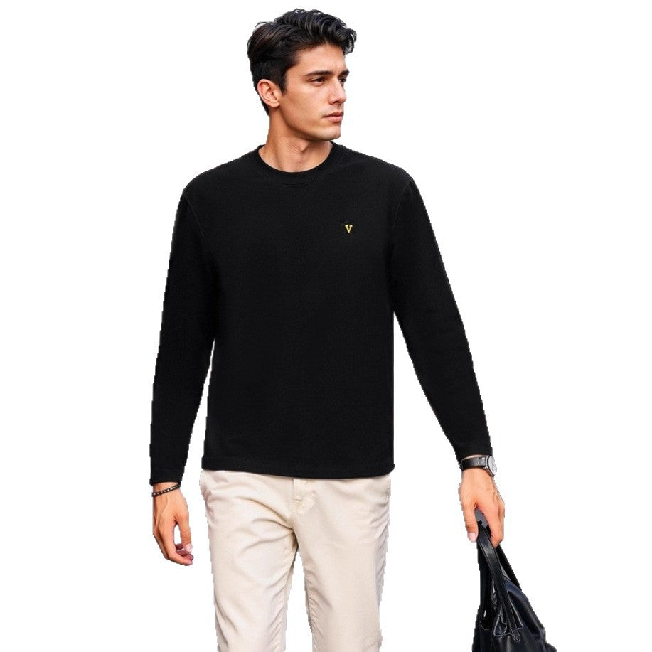 Hochwertiger Strickpullover mit Stickerei für Herren