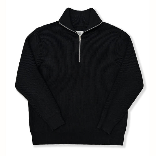 Unisex-Strickpullover mit Reißverschluss, Baumwollmischung