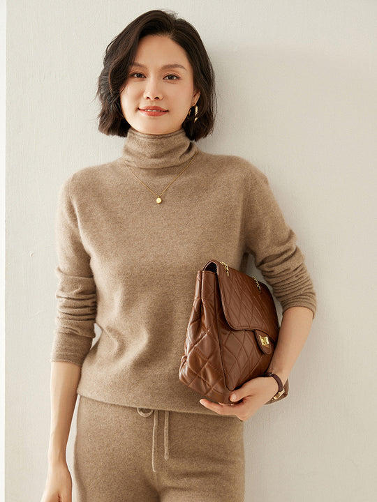 Kaschmir-Pullover mit Rollkragen