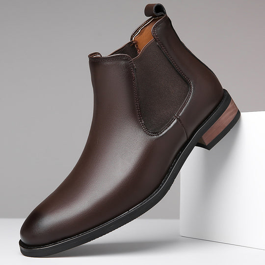 Elegante Herren-Chelsea-Boots, Lederoptik