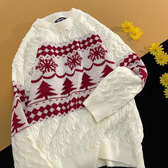 Lockerer Strickpullover im japanischen Stil