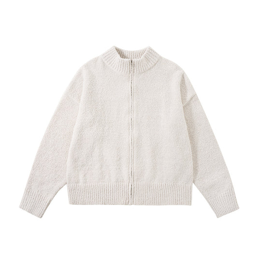 Herren-Strickjacke mit Stehkragen