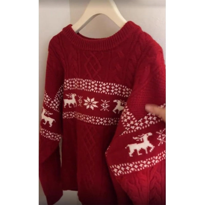 Unisex-Strickpullover mit Fair-Isle-Muster
