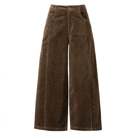 Kord-Hose in Kokon-Form, 7/8-Länge