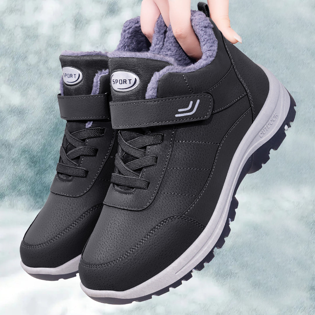 Gefütterte Unisex-Winterstiefel mit Klettverschluss