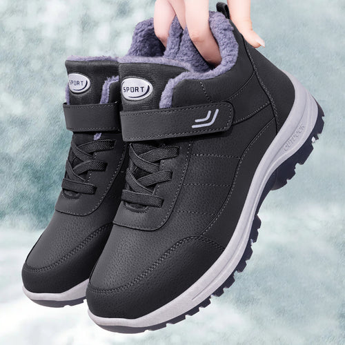 Gefütterte Unisex-Winterstiefel mit Klettverschluss