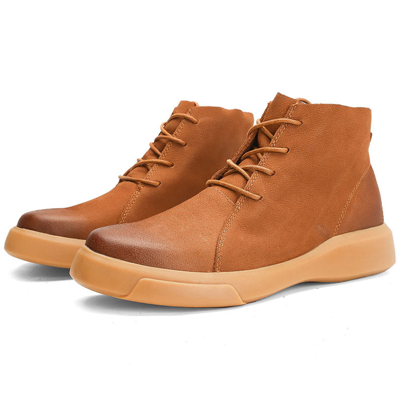 Herren-Martinstiefel aus Leder, knöchelhoch, robust