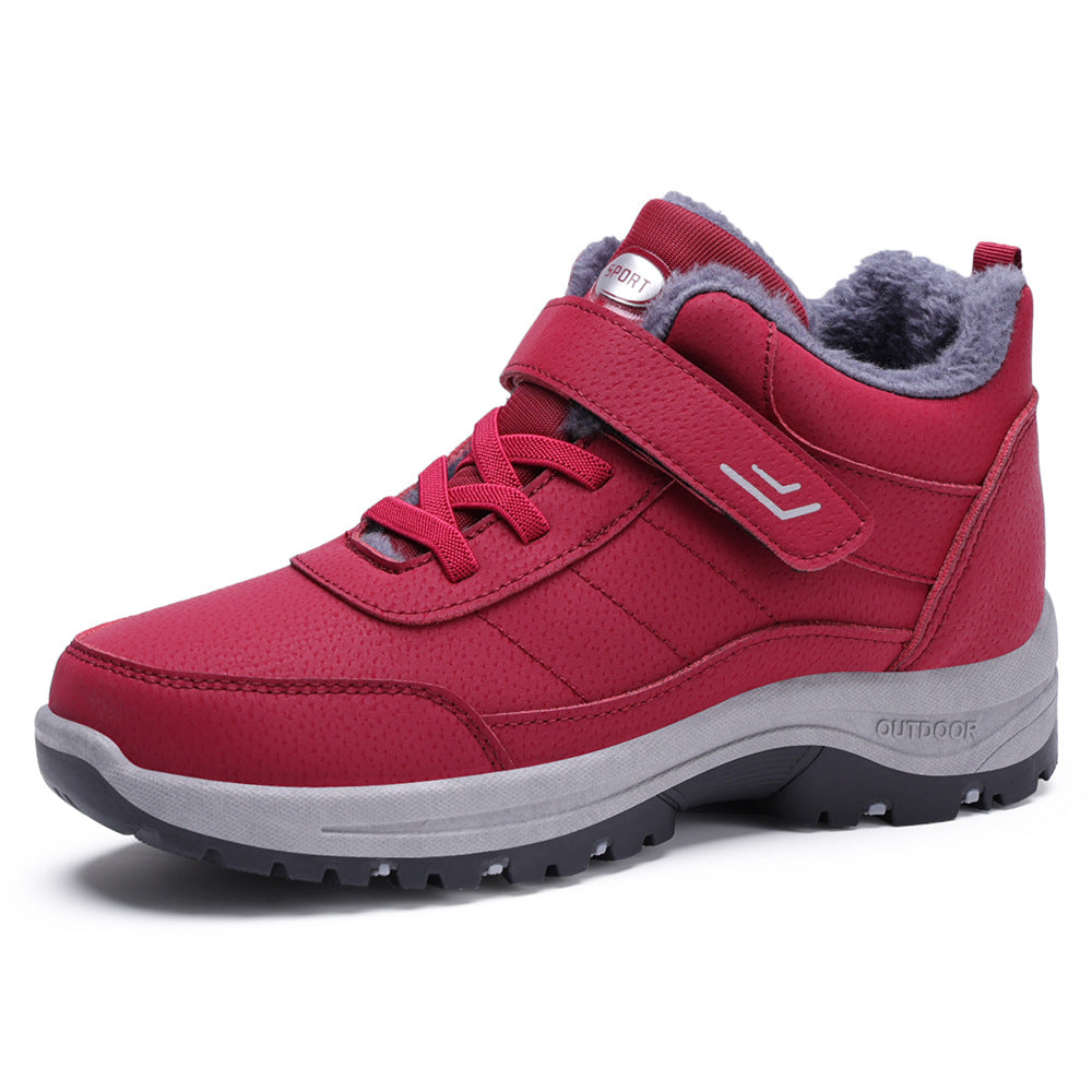 Gefütterte Unisex-Winterstiefel mit Klettverschluss
