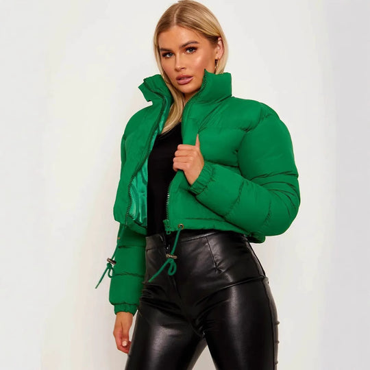 Gefütterte Damen-Steppjacke im Oversize-Look