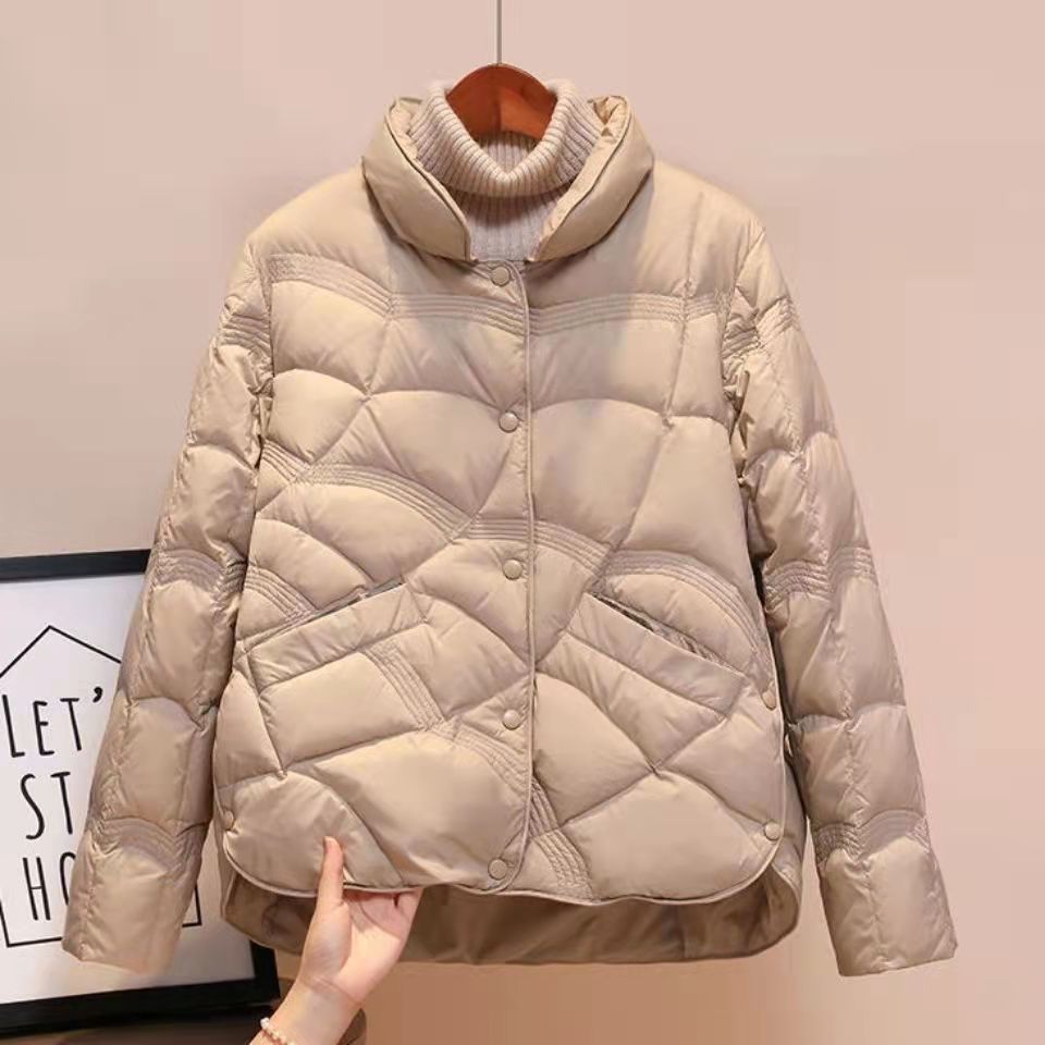 Leichte, kurze Daunenjacke für Damen, Weißentendaunen