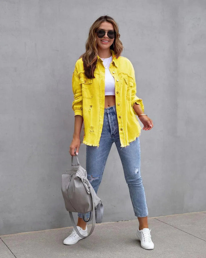 Damenbluse aus Denim