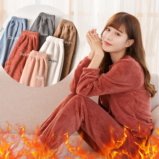 Damen-Hausanzug aus Korallenfleece, extra warm