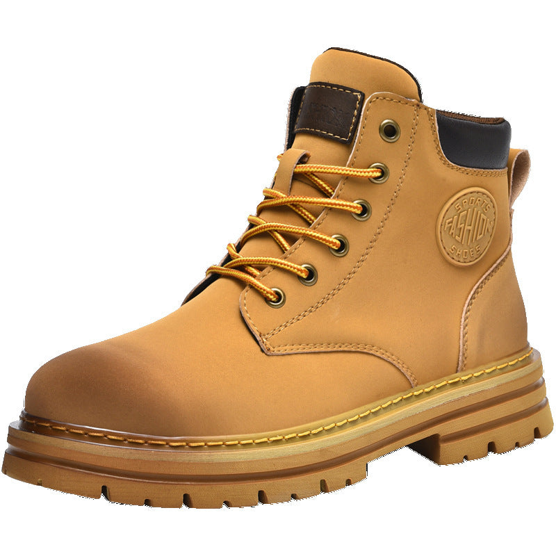 Herren-Arbeitsstiefel, wasserabweisend, mit Plateausohle