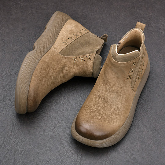 Herren Chelsea-Stiefel aus Echtleder, gefüttert, mit Reißverschluss