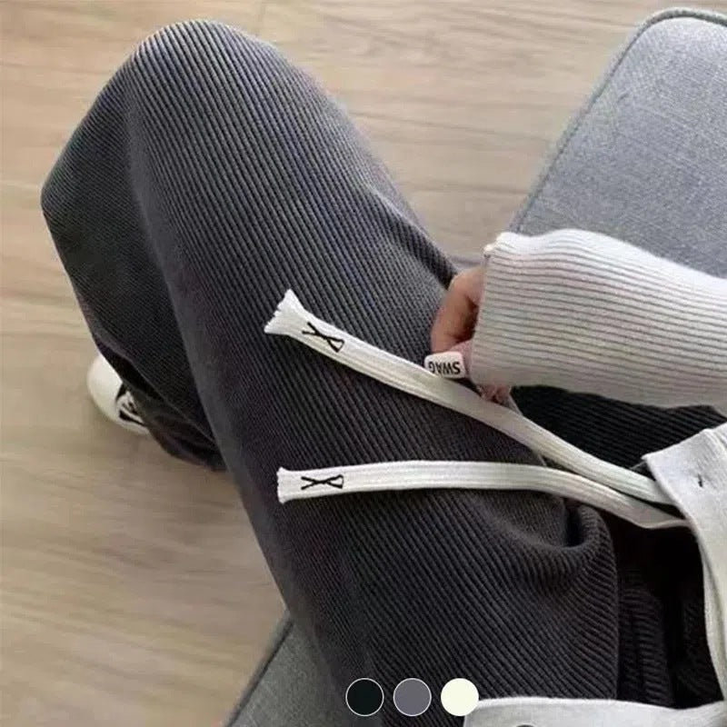 Vielseitige Cord-Weithosen mit hohem Bund