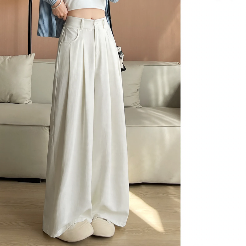 Gefütterte Cord-Hose für Damen, weit geschnitten