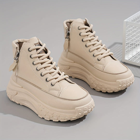 Lässige Plateau Knöchelhohe Sneaker